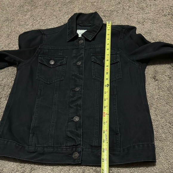 Abercrombie & Fitch-Classic Denim Jacket-Sz S-Black-Cotton Blend-EUC - Picture 14 of 16